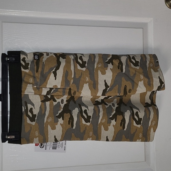 Ecko Unltd. Boys Olive Tan Brown Camouflage Stretch Tie Waist Shorts SZ L(14/16) - Picture 2 of 8